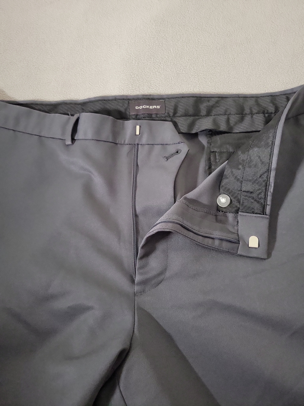 Dockers Gray Polyester Dress Pants Slacks 38x32 DX56